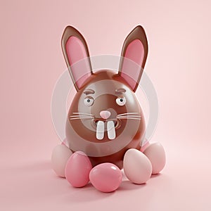 Chocolate Easter Egg Rabbit Character