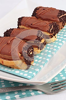 Chocolate eclairs