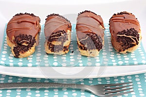 Chocolate eclairs