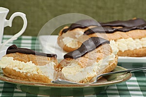 Chocolate eclairs