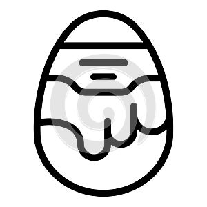 Chocolate egg icon outline vector. Waterfall machine