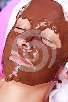 Chocolate face treatment
