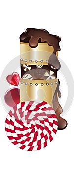 Chocolate factory elements of mechanisms and candies 7