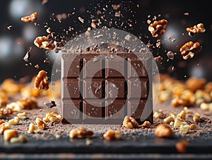 Chocolate Flying Pieces with Walnuts