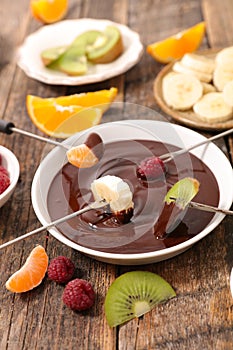 Chocolate fondue photo