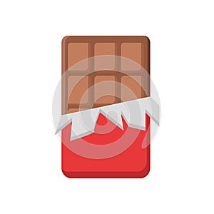 chocolate food icon flat icon vector illustration on white background. for the theme of candy, food and more