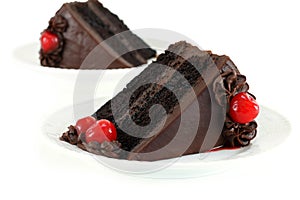 Chocolate Fudge Cake with Cherries