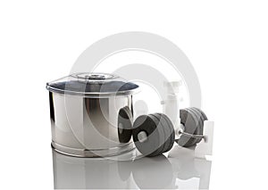 Chocolate grinder with clipping path on background.