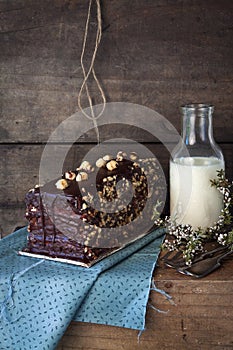 Chocolate and hazelnut cake