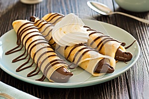 Chocolate Hazelnut Nutella Spread Dessert Crepes