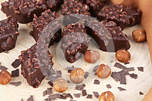 Chocolate with hazelnuts