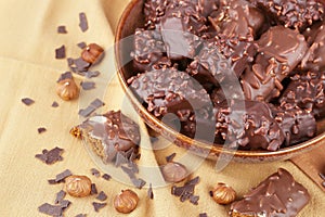 Chocolate with hazelnuts