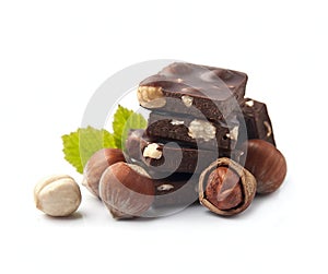 Chocolate with hazelnuts