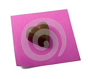 Chocolate heart note