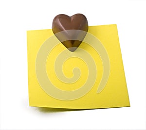 Chocolate heart note