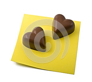 Chocolate heart note