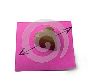 Chocolate heart note