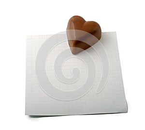 Chocolate heart note