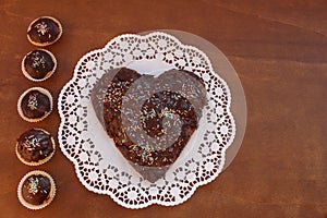 Chocolate heart and other Easter cookies