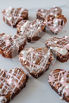 Chocolate Heart Shaped Brownie Cake