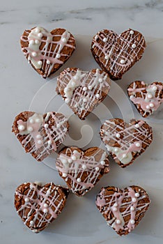 Chocolate Heart Shaped Brownie Cake