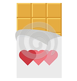 Chocolate, heart Vector Icon editable