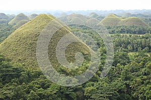 Chocolate hills bohol island philippines