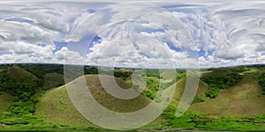 Chocolate hills.Bohol Philippines. 360-Degree view.