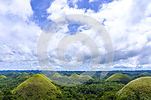 Chocolate Hills in Bohol in winter