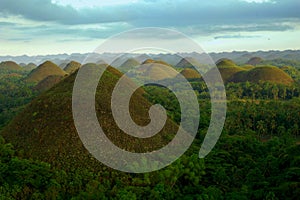 Chocolate hills in the Philippines