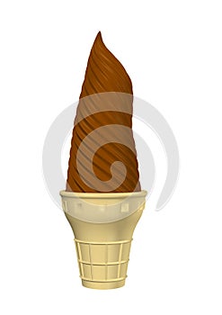 Chocolate Ice Cream Cone