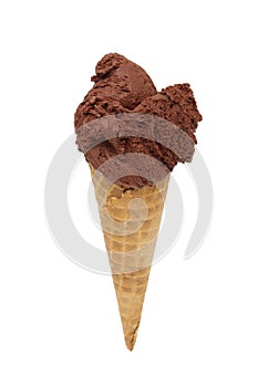 Chocolate ice cream cone