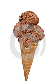 Chocolate Ice Cream Cone photo