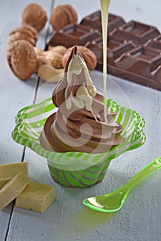 Chocolate ice cream cup