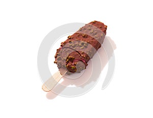 Chocolate ice cream fell on floor