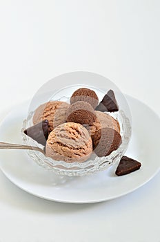 Chocolate ice cream and Hazelnut ice cream