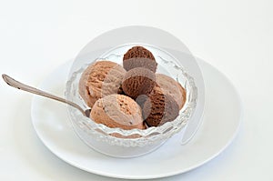 Chocolate ice cream and Hazelnut ice cream