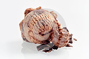 Chocolate ice cream scoop