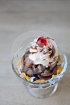 Chocolate parfait ice cream