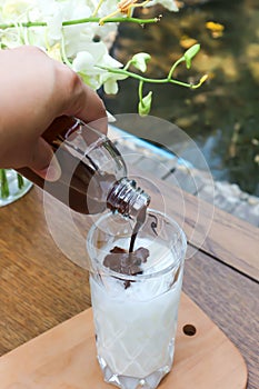 Chocolate or iced cocoa ,iced chocolate