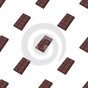 Chocolate icon in cartoon style isolated on white background. Chocolate desserts symbol stock vector illustration.