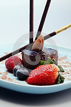 Chocolate indulgence dessert. Conceptual image