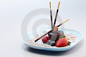 Chocolate indulgence dessert. Conceptual image