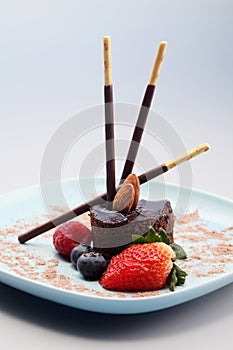 Chocolate indulgence dessert. Conceptual image