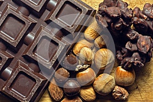 Chocolate with ingredients