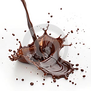Chocolate isolated splashes isolated