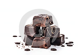 Chocolate isolated on White