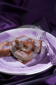 Chocolate lavender brownies