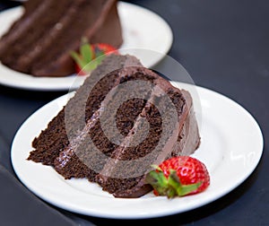 Chocolate Layer Cake - slice