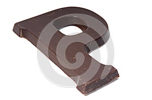 Chocolate letter P